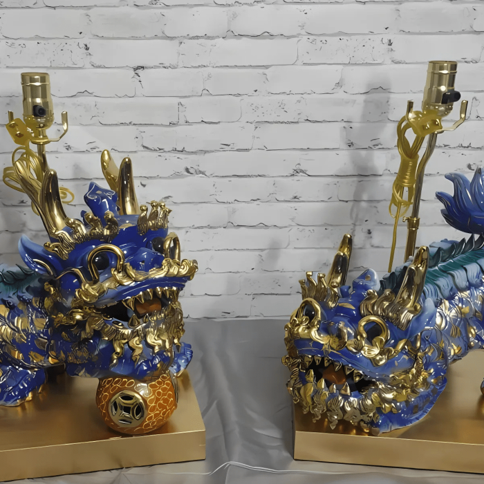 Chinese Dragon Table Lamps